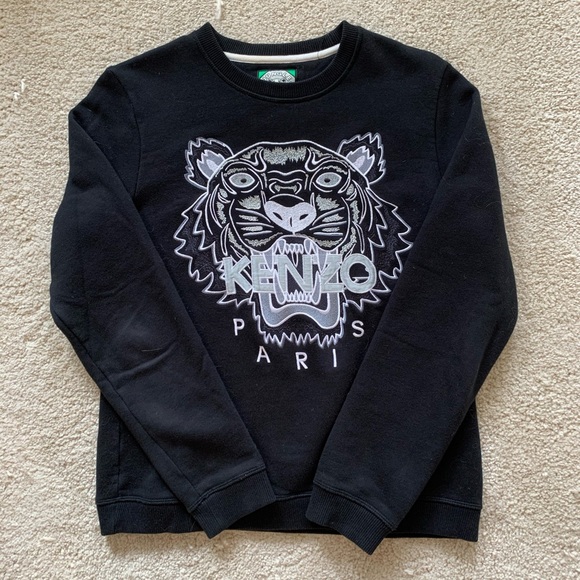 Kenzo Sweaters - Kenzo Black Embroidered Tiger Sweater